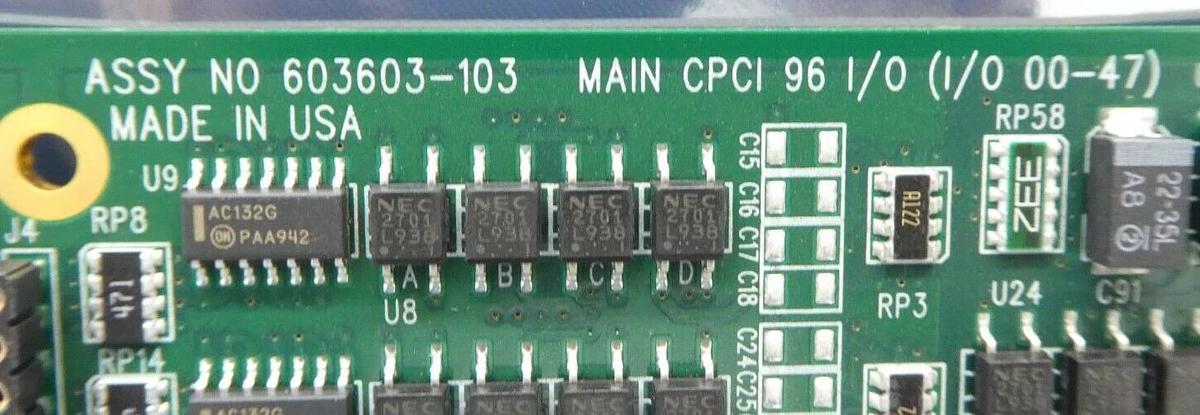 Used Delta Tau Data Systems 603603-103 cPCI 48 I/O PCB Card AMAT 0190-15384 Working