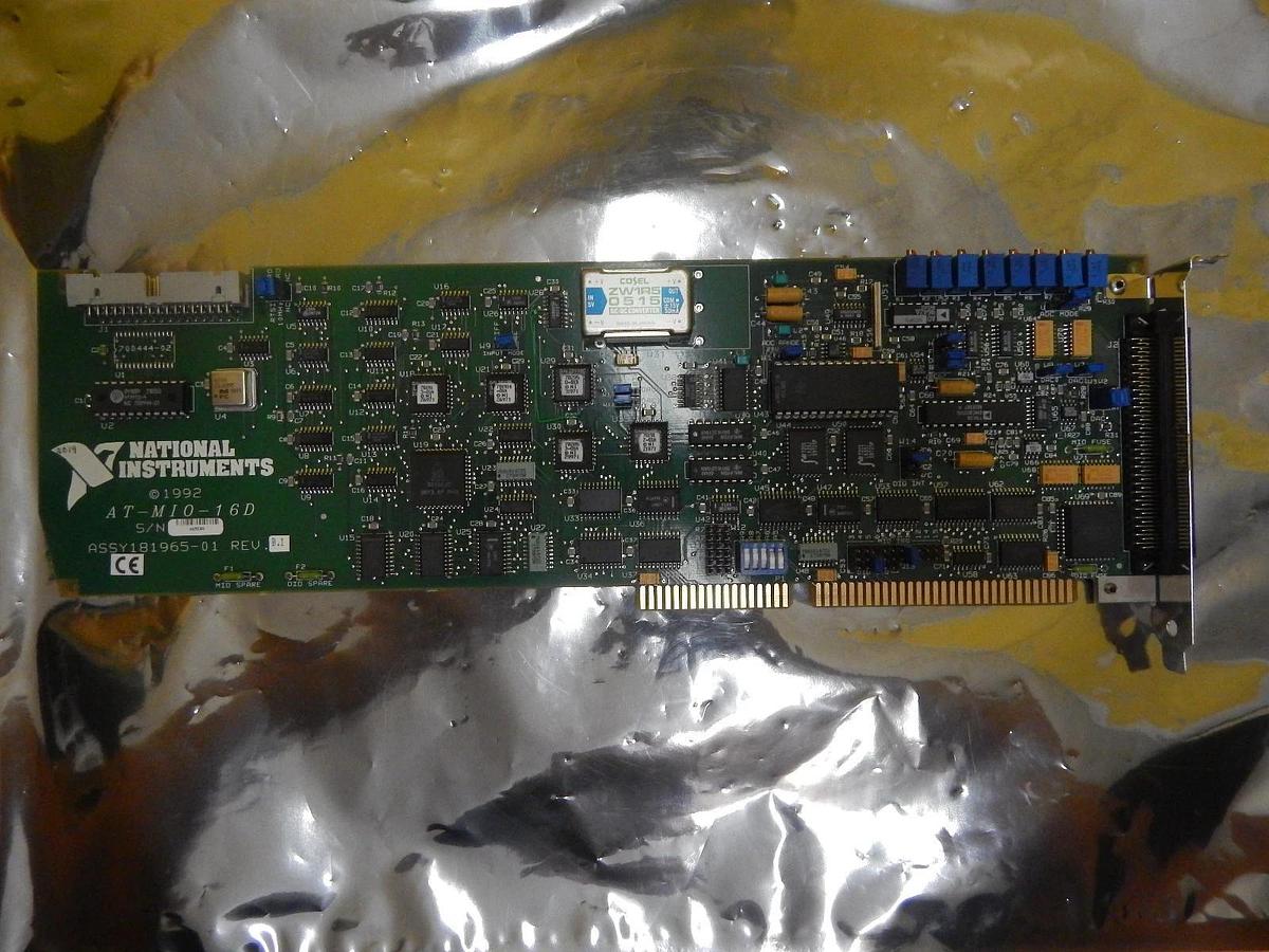 Used National Instruments AT-MIO-16D Multifunction DAQ PCB Card 181965-01 Used