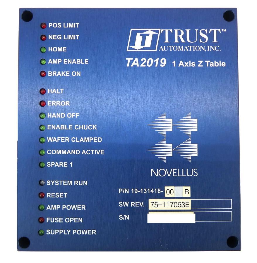 Used Trust Automation TA2019 Novellus 19-131418-00B Movement Controller New Surplus