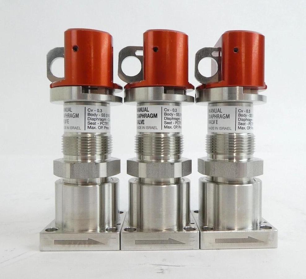 Used AMAT Applied Materials 0190-51595 Manual Diaphragm Valve Lot of 10 Working