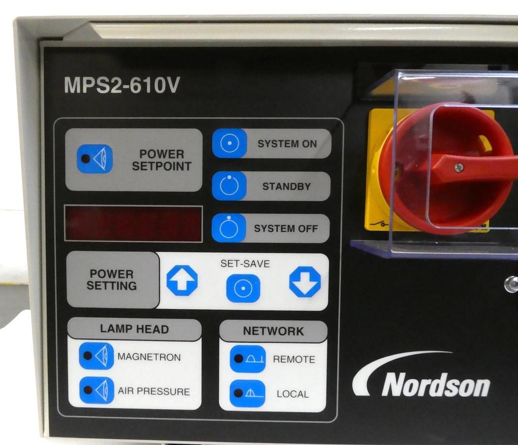 Used Nordson 1605254 UV Curing Systems MPS2-610V CoolWave 2 CW2 610V Working Surplus