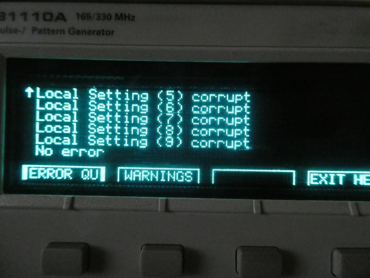 Used Agilent 81110A Pulse Pattern Generator 165/330 MHz with 81111A Modules Untested