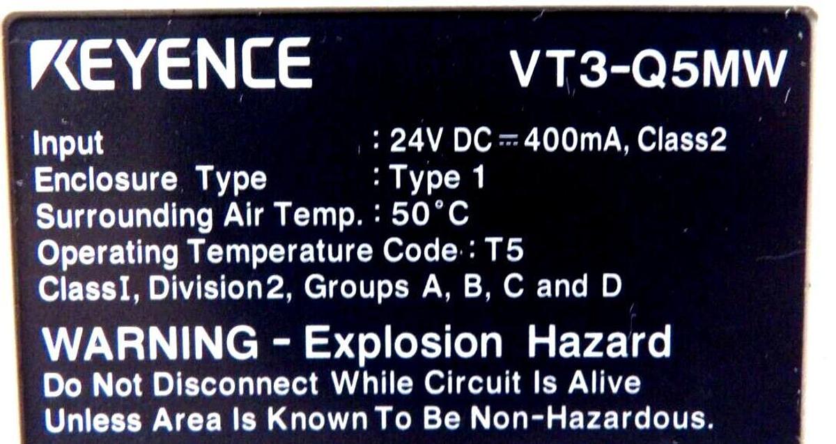 Used Keyence VT3-Q5MW 6" LCD Interface Touch Panel Display Assembly Working Surplus