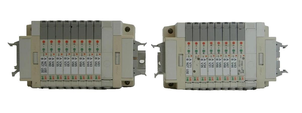 Used TEL Tokyo Electron 3D80-001913-11 SMC 8-Port Pneumatic Manifold Lot of 2 Working