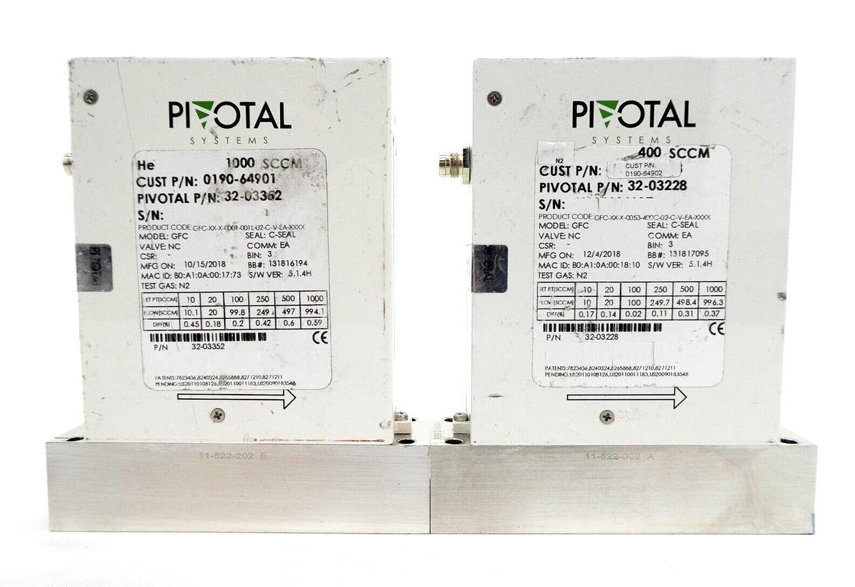 Used Pivotal Systems GFC Mass Flow Controller MFC 32-03298 32-03351 Lot of 12 Working