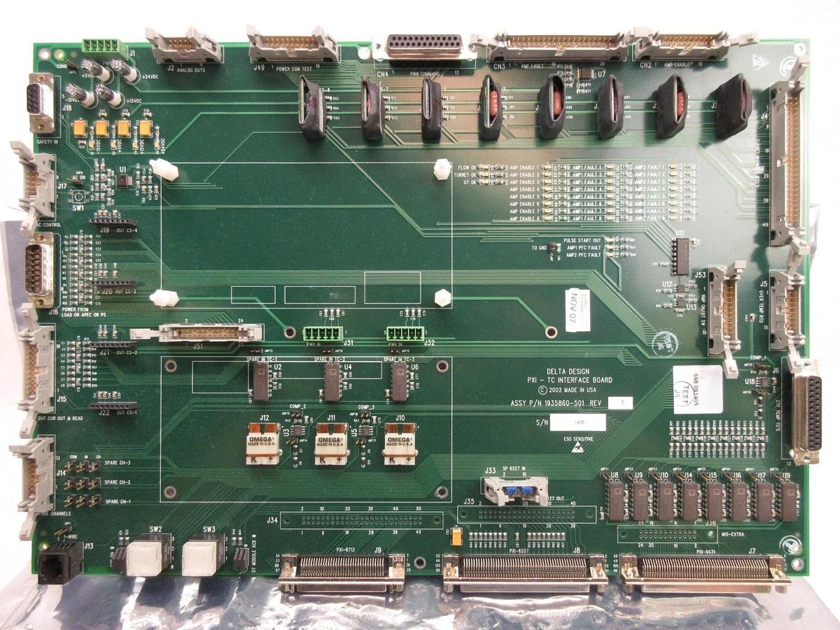 Used Delta Design 1935860-501 PXI-TC Interface Board PCB Rev. E Summit ATC Used