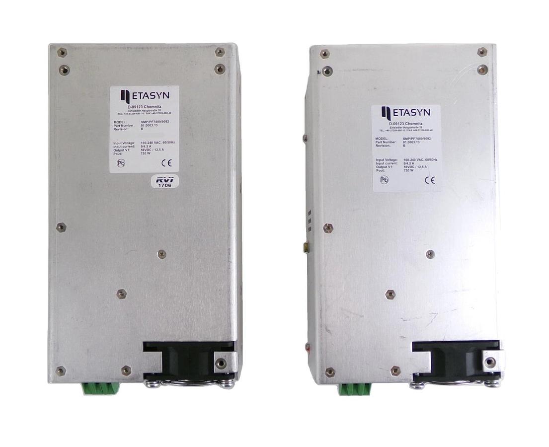 Used Etasyn 91.0003.13 Turbo Pump Power Supply Module SMP/PF7559/9092 Lot of 2 Spare