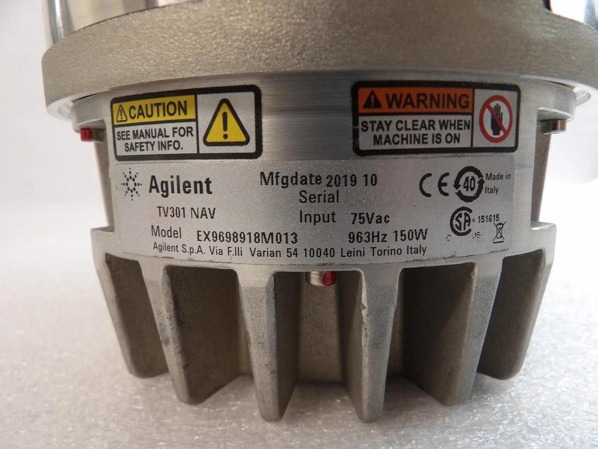 Used TV-301 NAV Agilent EX9698918M013 Turbomolecular Pump Turbo Tested For Rebuild