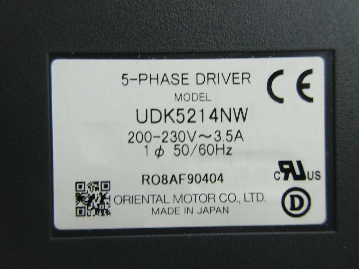 Used Oriental Motor UDK5214NW 5-Phase Driver and Motor Set PK566BW-N10 Used Working