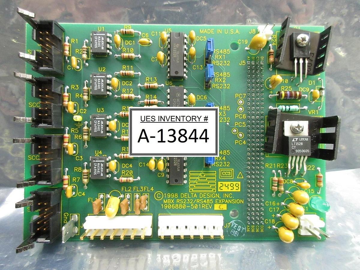 Used Delta Design 1906880-501 MBX RS232/RS485 Expansion Board PCB Rev. C Summit Used
