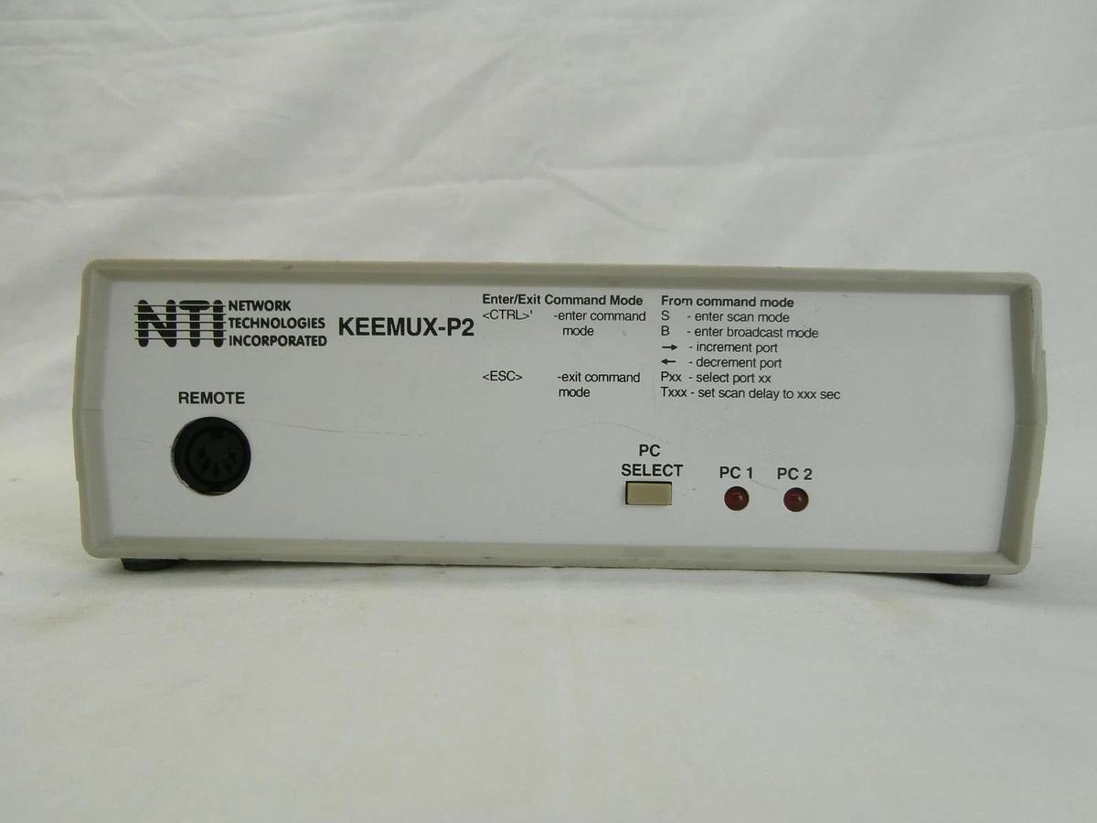 Used NTI Network Technologies KEEMUX-P2 2-port Video Switching KVM Splitter Used