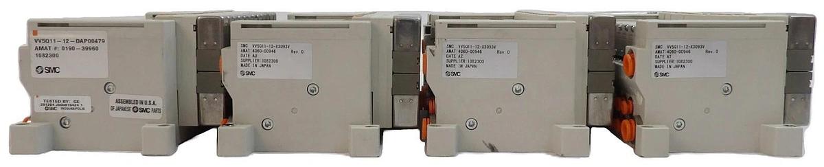 Used SMC VV5Q11-12-X3093V VV5Q11-12-DAP00479 12-Port Manifold Lot of 4 Working