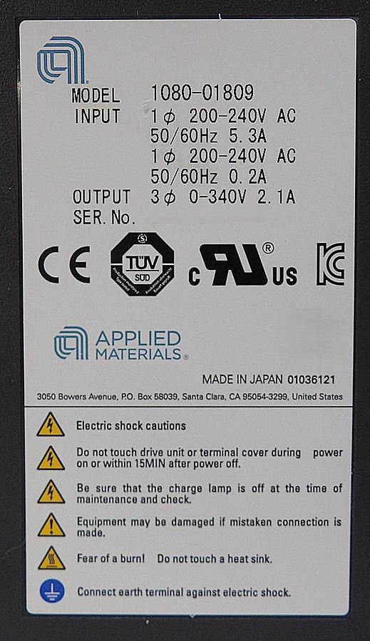Sanyo Denki 1080-01809 AC Servo Amplifier SANMOTION R AMAT 0190-92006 New