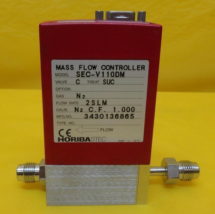 Used Horiba STEC SEC-V110DM Mass Flow Controller MFC SEC-V100 2 SLM N2 Used Working