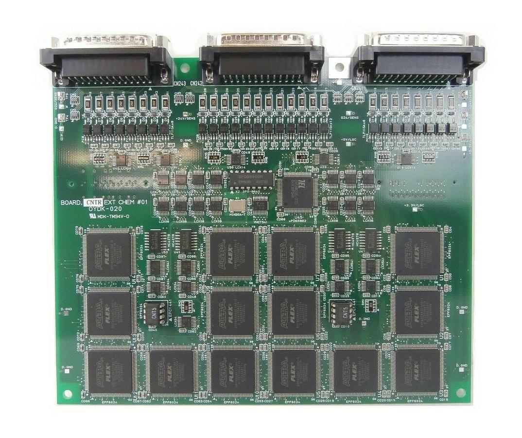 Used TEL Tokyo Electron OYDK-020 CNTR EXT CHEM #01 PCB Board Lithius Working Surplus