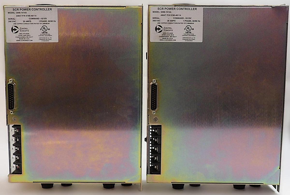 Used Control Concepts 3096-1014A SCR Power Controller AMAT Lot of 2 Working