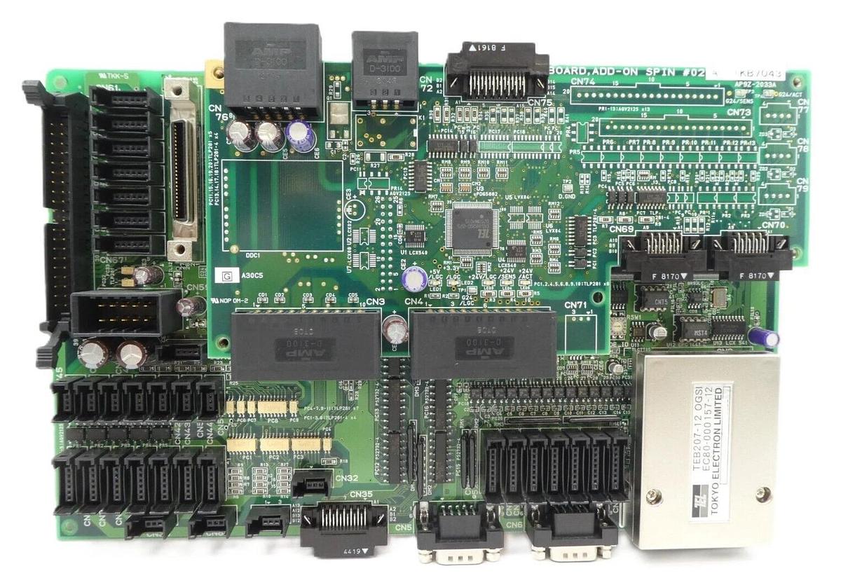 Used TEL Tokyo Electron AP9E-0858E IO Spin #01 PCB TKB7000 TKB7043 Reseller Lot of 2