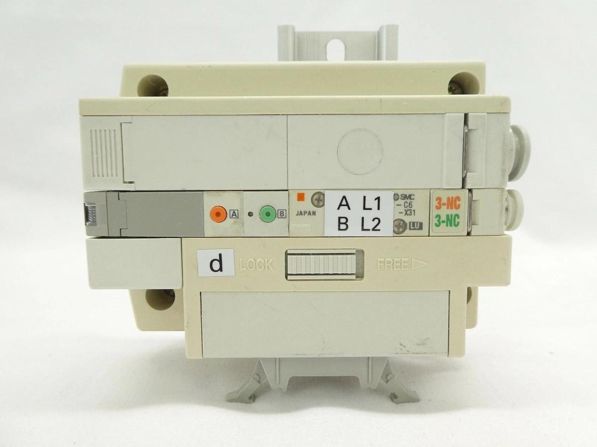 Used SMC 1-Port Pneumatic Manifold TEL Tokyo Electron 3D80-000055-V1 Lot of 2 Working