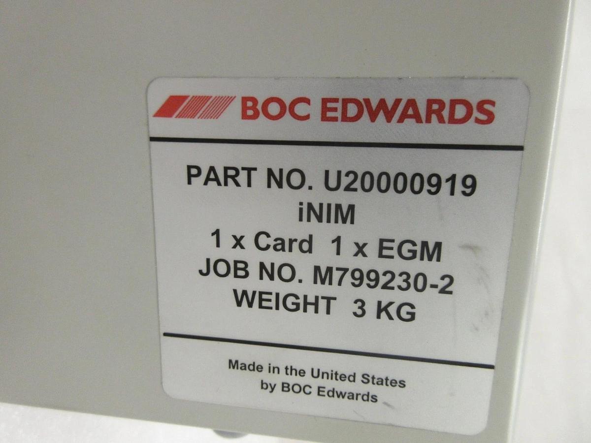 Used Edwards U20000919 iNIM Network Interface D37310000 Used Working