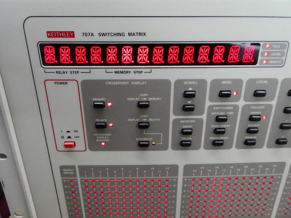 Used Keithley 707A Switching Matrix with 7174A 8x12 Low Current Matrix Cards Surplus