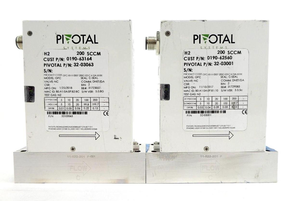 Used Pivotal Systems GFC Mass Flow Controller MFC 32-02154 32-02131 Lot of 10 Working