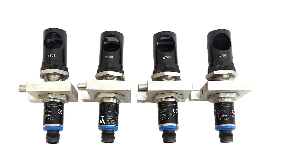 Used Wenglor YD502 Laser Barrier Sensor 10-30VDC Reseller Lot of 4 Working Surplus