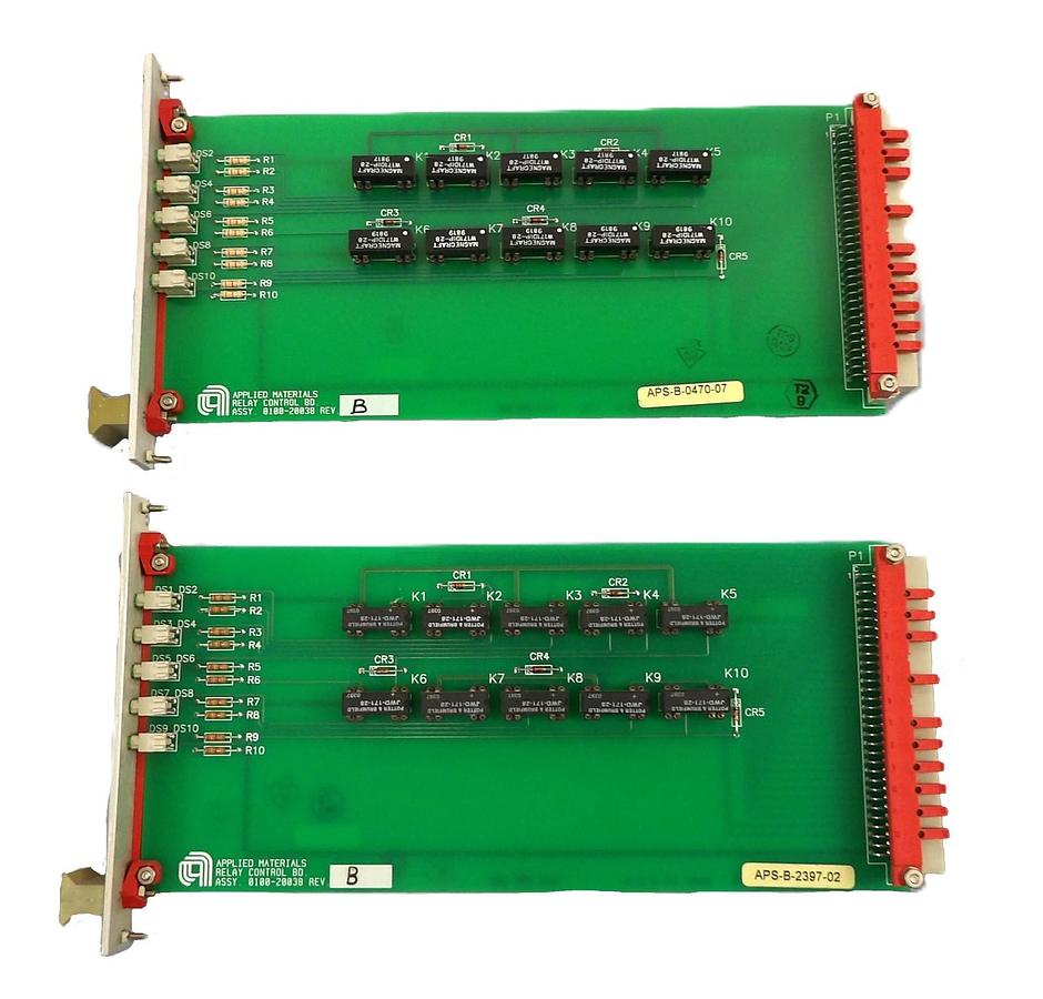 Used AMAT Applied Materials 0100-20038 Relay Control PCB Card Reseller Lot of 2