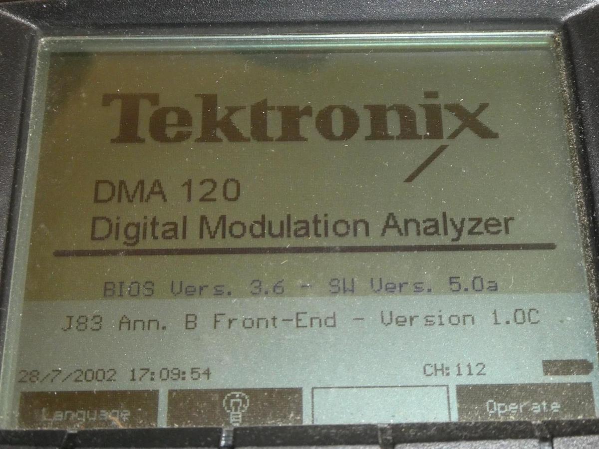 Used Tektronix DMA120 Digital Modulation Analyzer Working Surplus