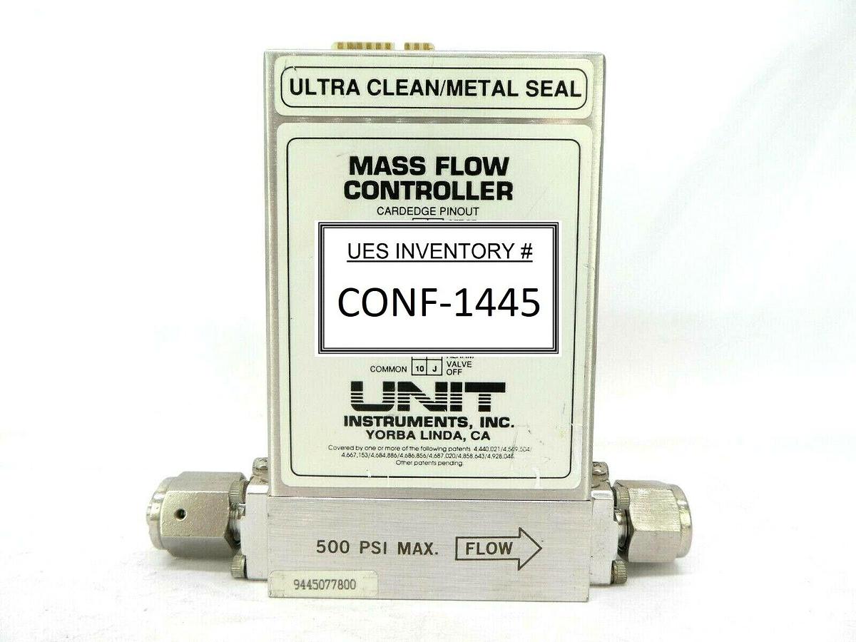 Used UNIT Instruments UFC-8160 Mass Flow Controller MFC 100 SCCM SiH2Cl2 Working