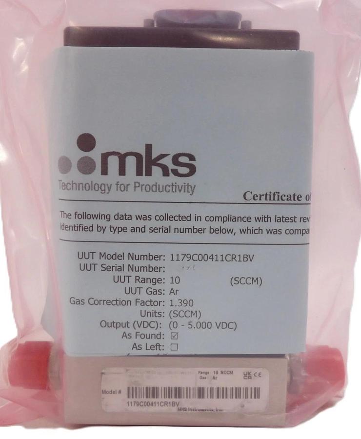 MKS Instruments 1179C00411CR1BV Mass Flow Controller MFC 10 SCCM Ar New
