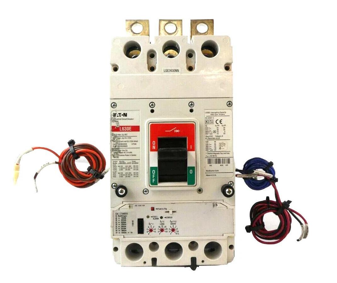 Used Eaton 69D4630G03 L630E 3-Pole Industrial Circuit Breaker LGE3630NN Working