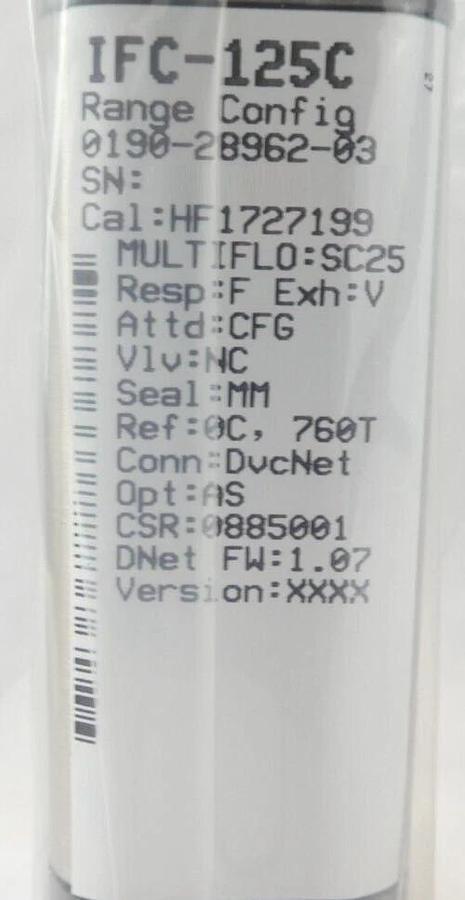 Celerity IFC-125C Mass Flow Controller MFC UNIT 125 AMAT 0190-28962 Lot of 2 New