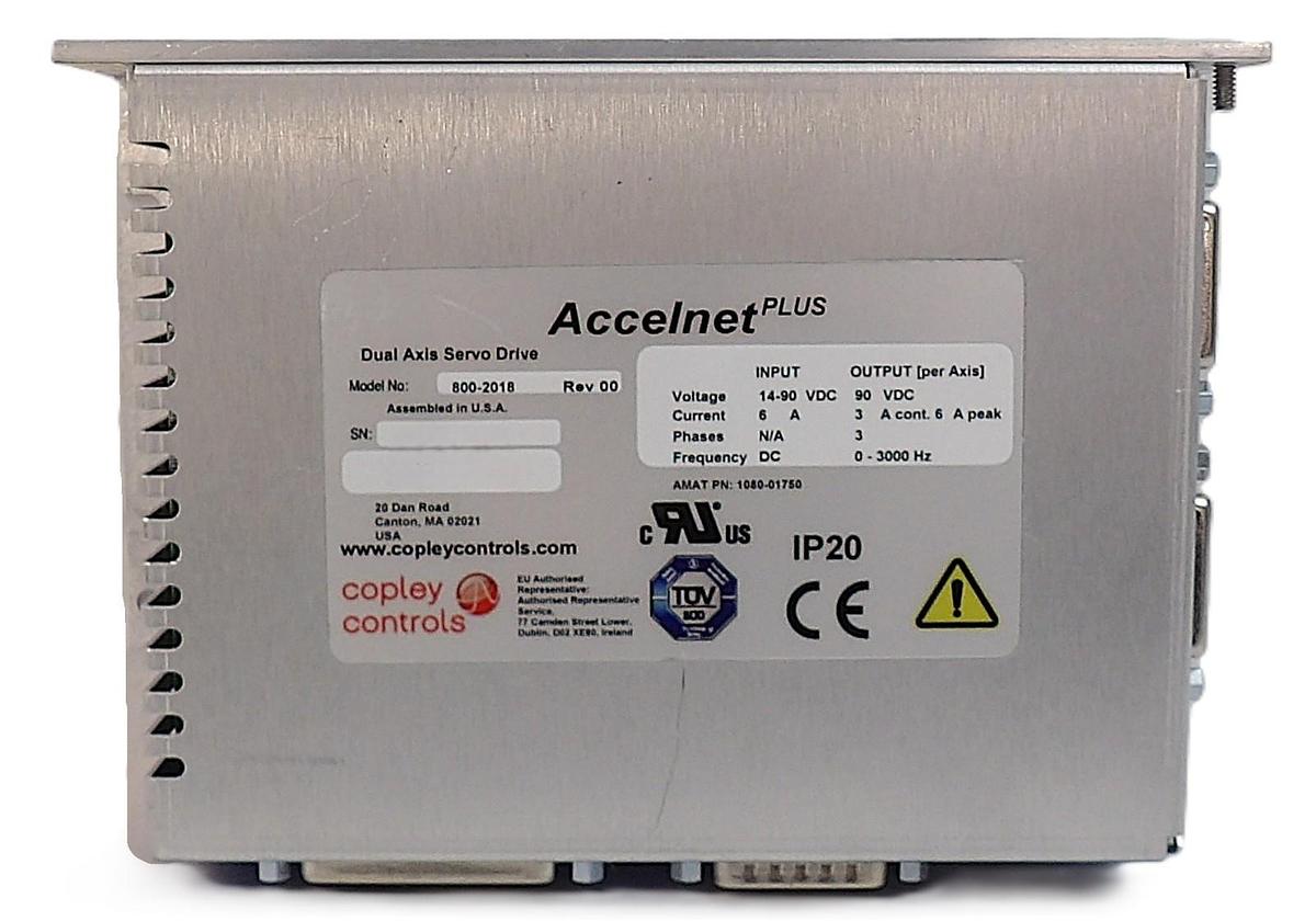 Used Copley Controls 800-2018 Dual Axis Servo Drive Accelnet Plus Working Surplus