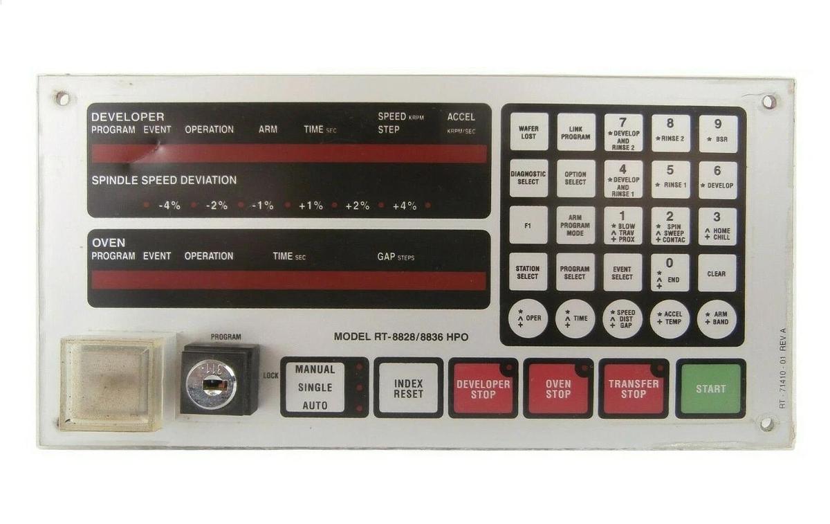 Used SVG Silicon Valley Group RT-8828/8836 HPO Developer Interface Panel 80073B Spare