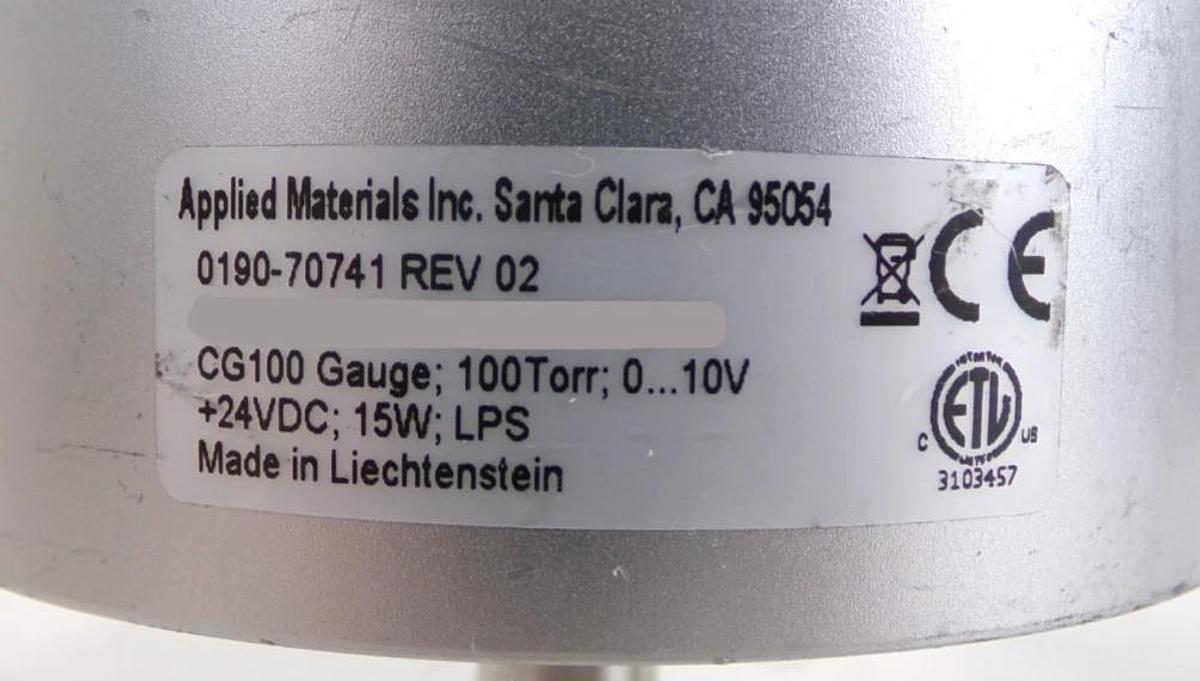 Used AMAT Applied Materials Baratron Transducer CG100 Lot of 3 Surplus