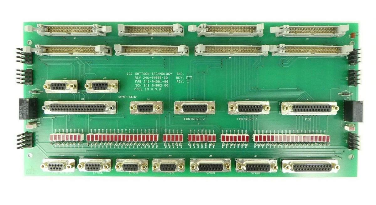 Used Mattson Technology 246-94000-00 Analog Interface PCB 246-94001-00 Working Spare