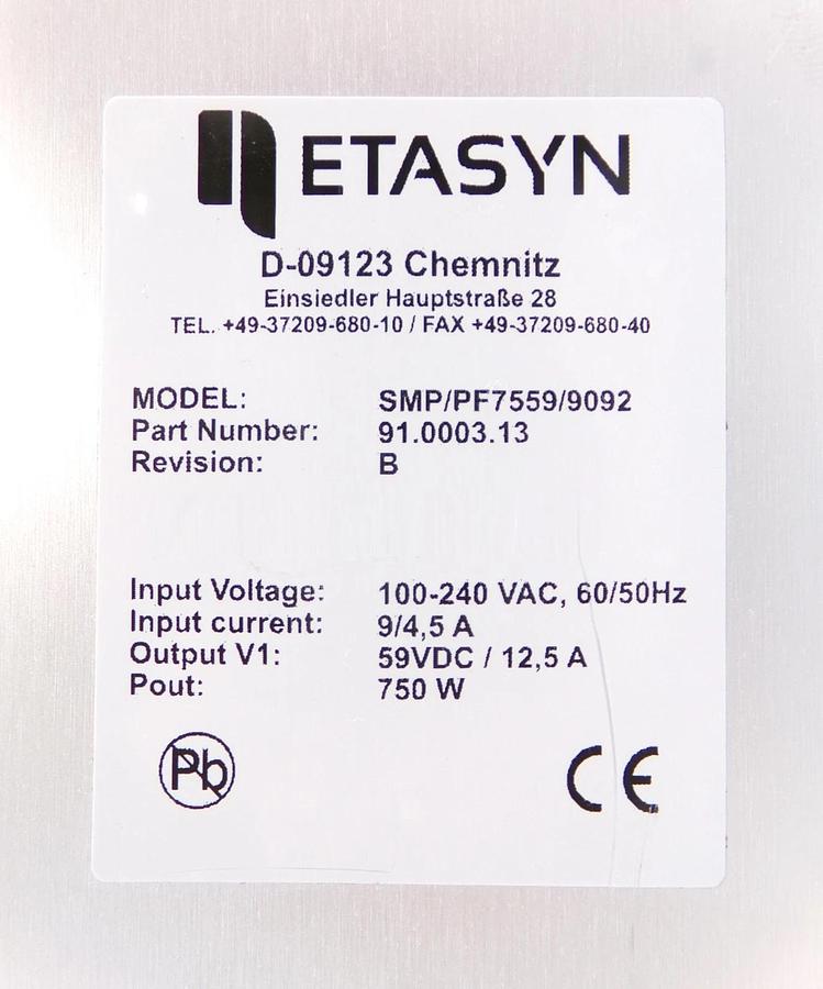 Used Etasyn 91.0003.13 Turbo Pump Power Supply Module SMP/PF7559/9092 Lot of 2 Spare