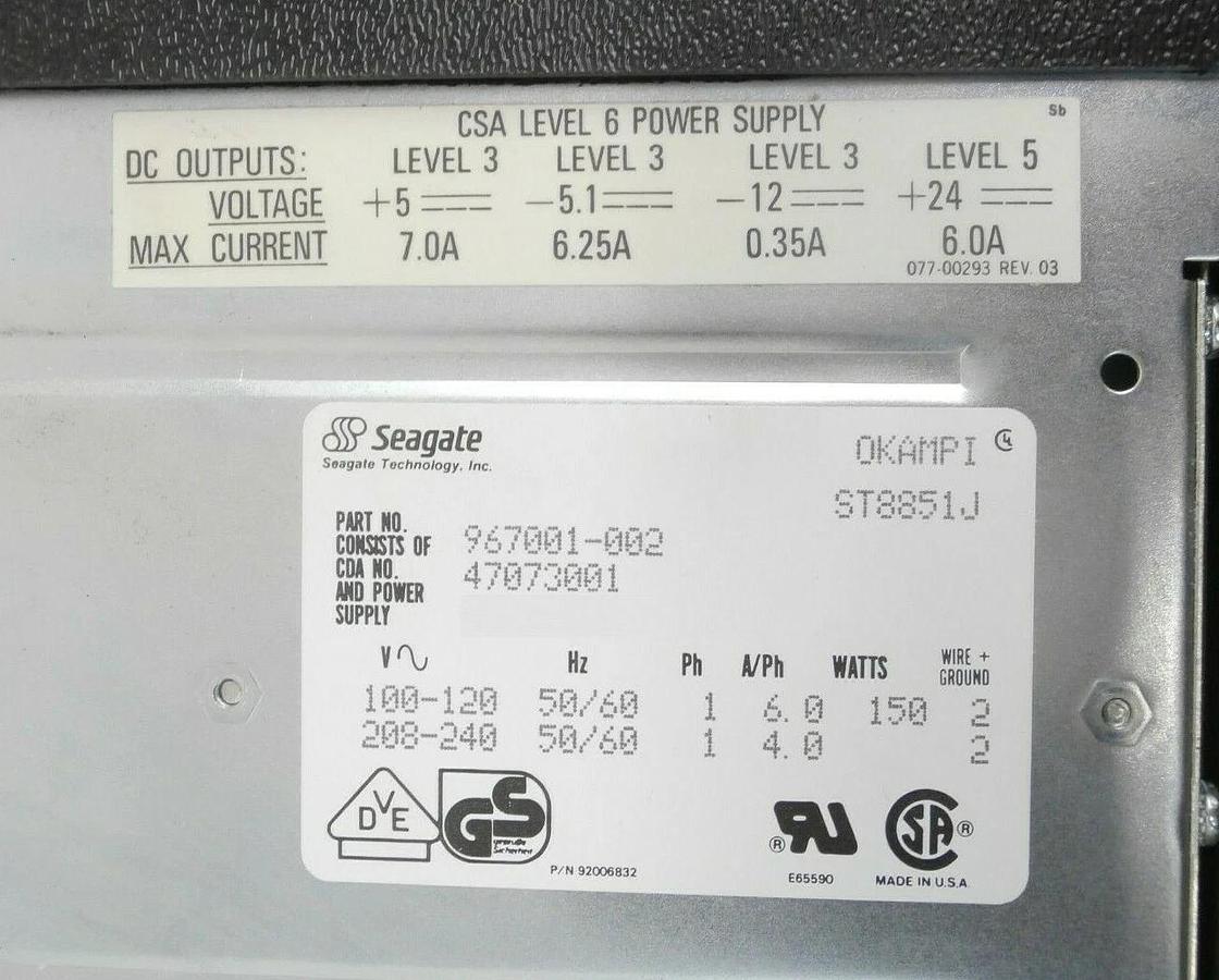 Used Seagate 967001-002 Sabre HD800 Expansion Module KLA-Tencor 780-042772-00 Working