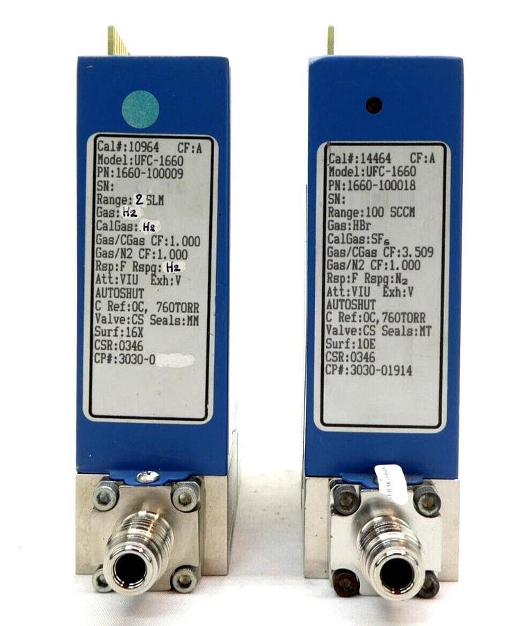Used UNIT Instruments UFC-1660 Mass Flow Controller MFC Cl2 SiH4 NF3 O2 Ar Lot of 11
