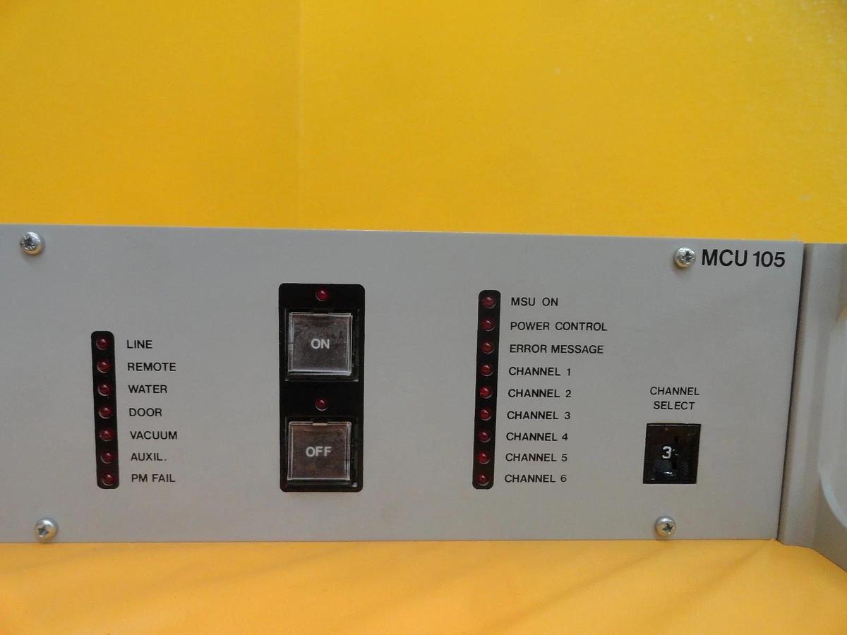 Used Balzers BG M58 750 Magnetron Control Unit MCU 105 MCU105 Used Working