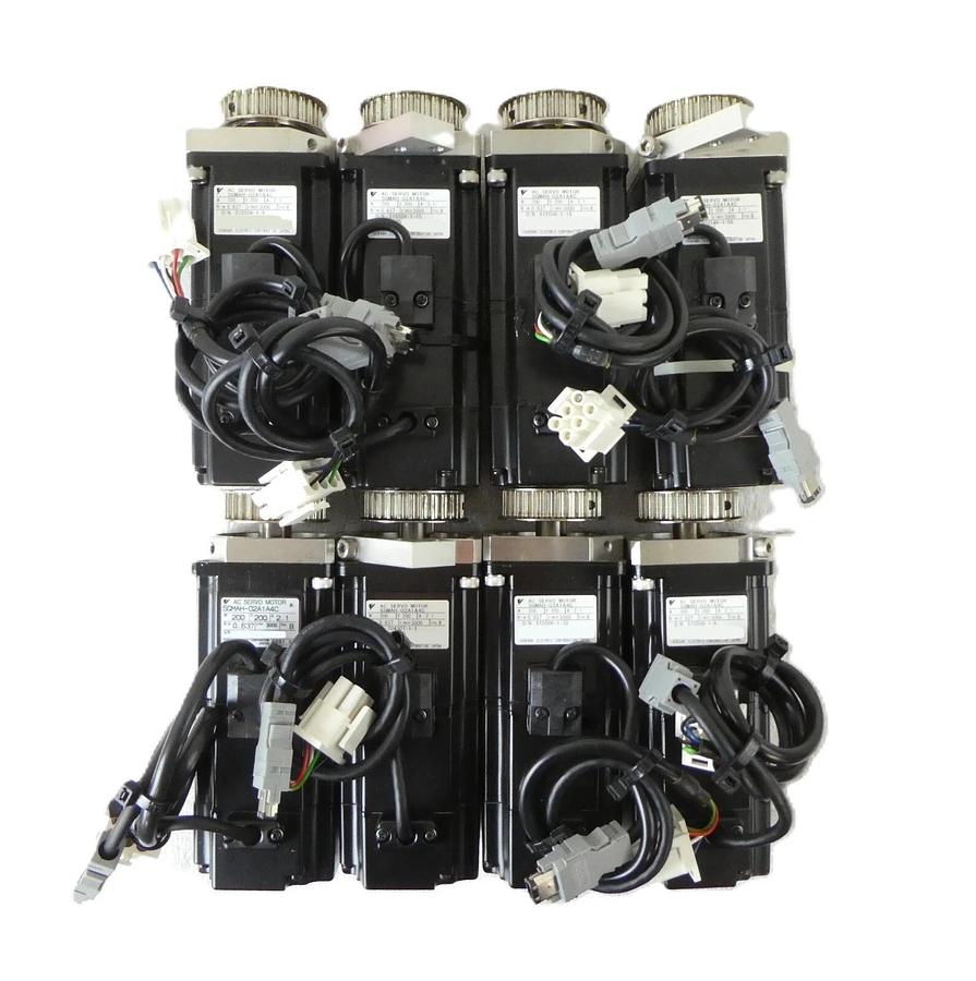 Used Yaskawa Electric SGMAH-02A1A4C AC Servo Motor Reseller Lot of 8 Surplus