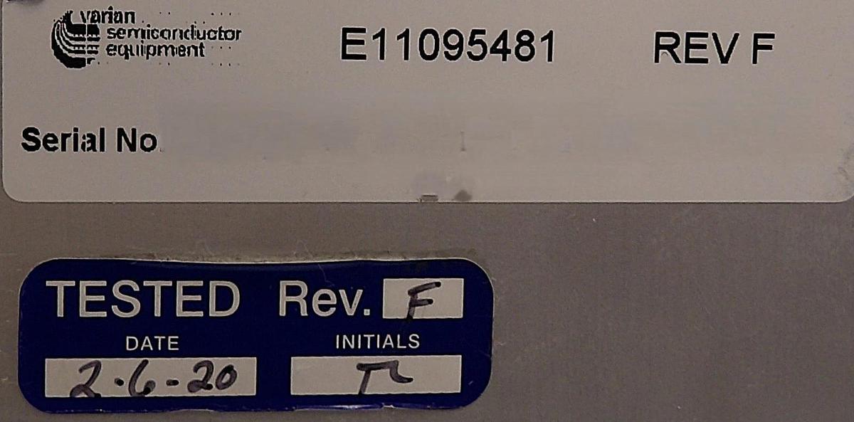 Used Varian Semiconductor Equipment E11095481 Analyzer Magnet Polarity Switch Working