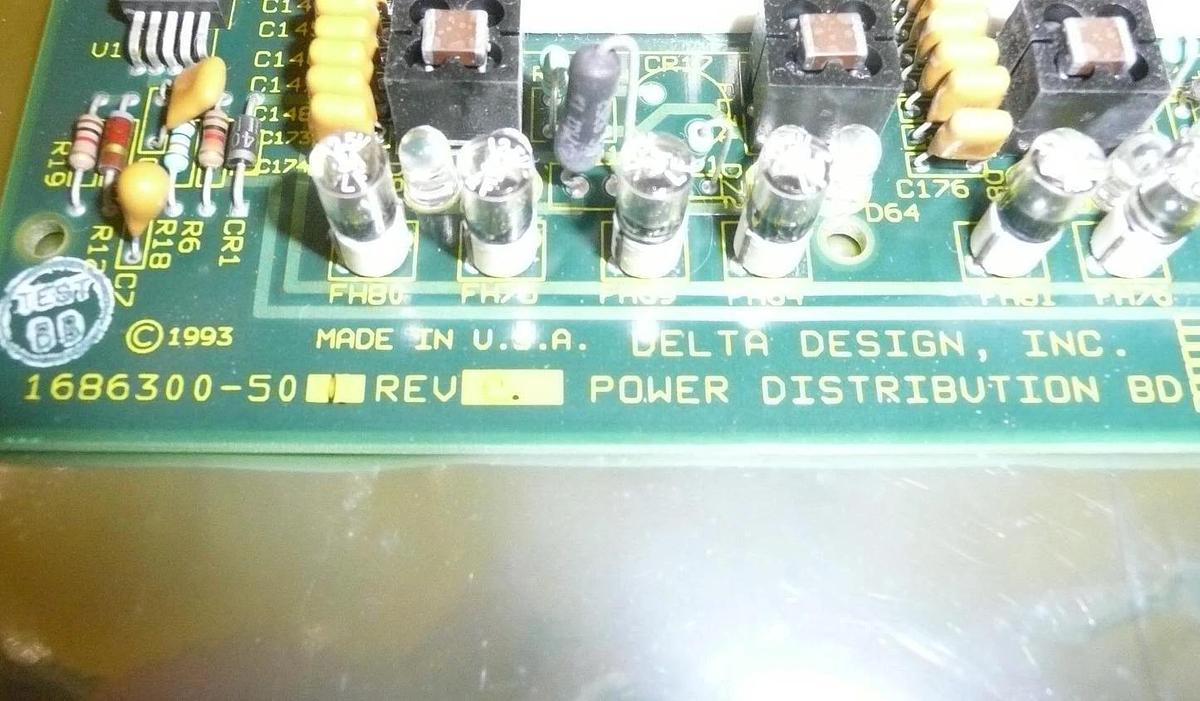 Used Delta Design 1686300-501 Power Distribution Board PCB Working Surplus