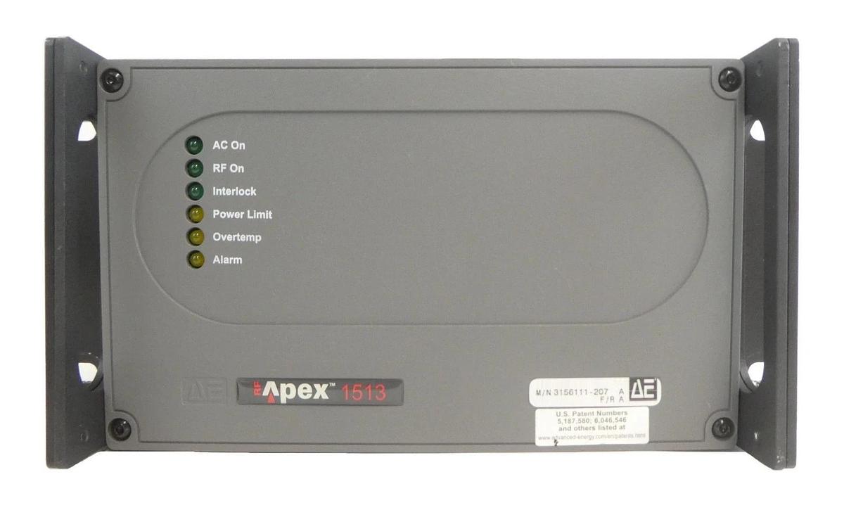 Used Apex 1513 AE Advanced Energy 3156111-207 RF Generator 1.5kW Working Surplus