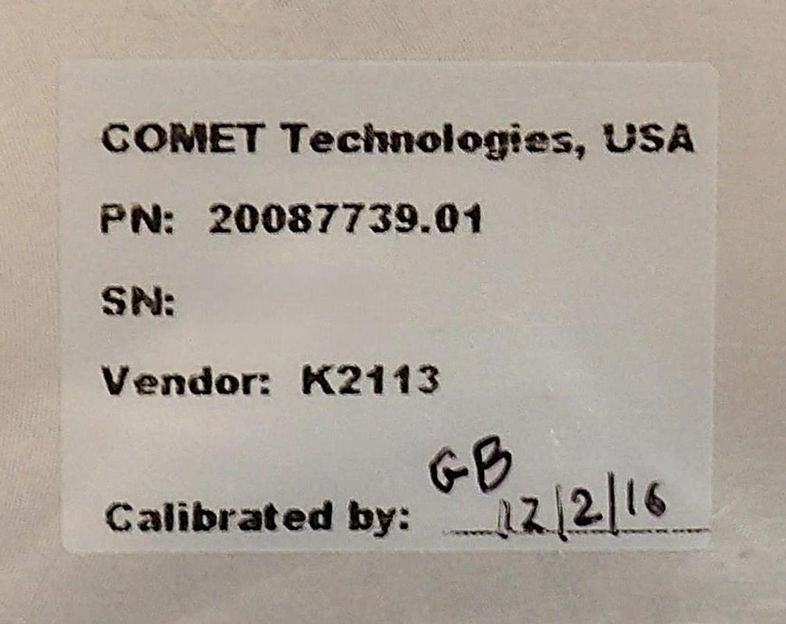 Used Comet 20087739.01 RF Match Phase/MAG Module 5000W @ 13.56MHz Working Surplus