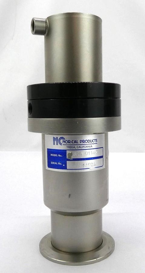 Used Nor-Cal Products 3870-01162 Pneumatic Angle Valve NW50 AMAT Working Surplus