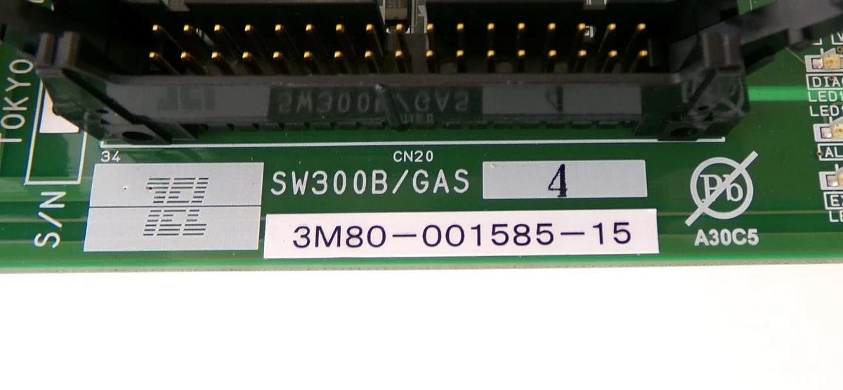 Used TEL Tokyo Electron 3M80-001585-15 Processor PCB SW300B/GAS4 SW300B/AI02 Working