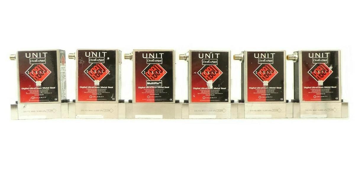 Used Celerity UFC-8565C Mass Flow Controller UNIT Lot of 6 AMAT 0190-16330 Working