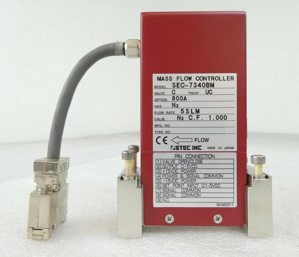 Used STEC SEC-7340BM Mass Flow Controller MFC 5 SLM N2 KLA-Tencor eS31 Working Spare