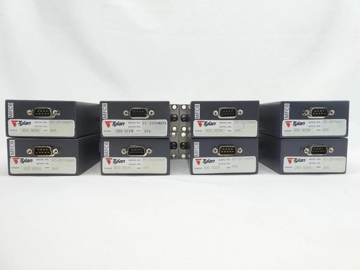 Used Tylan FC-2979MEP5 Mass Flow Controller MFC 200 SCCM SF6 Reseller Lot of 8 Spare